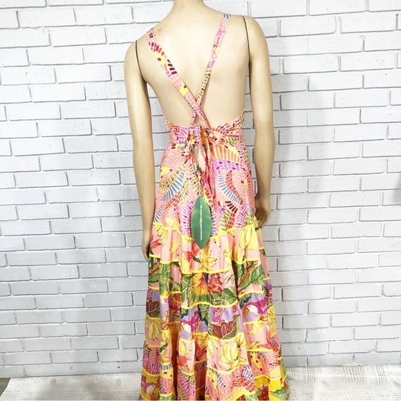 Farm Rio Women’s Mixed Prints Tiered Maxi Dress - Picture 8 of 15